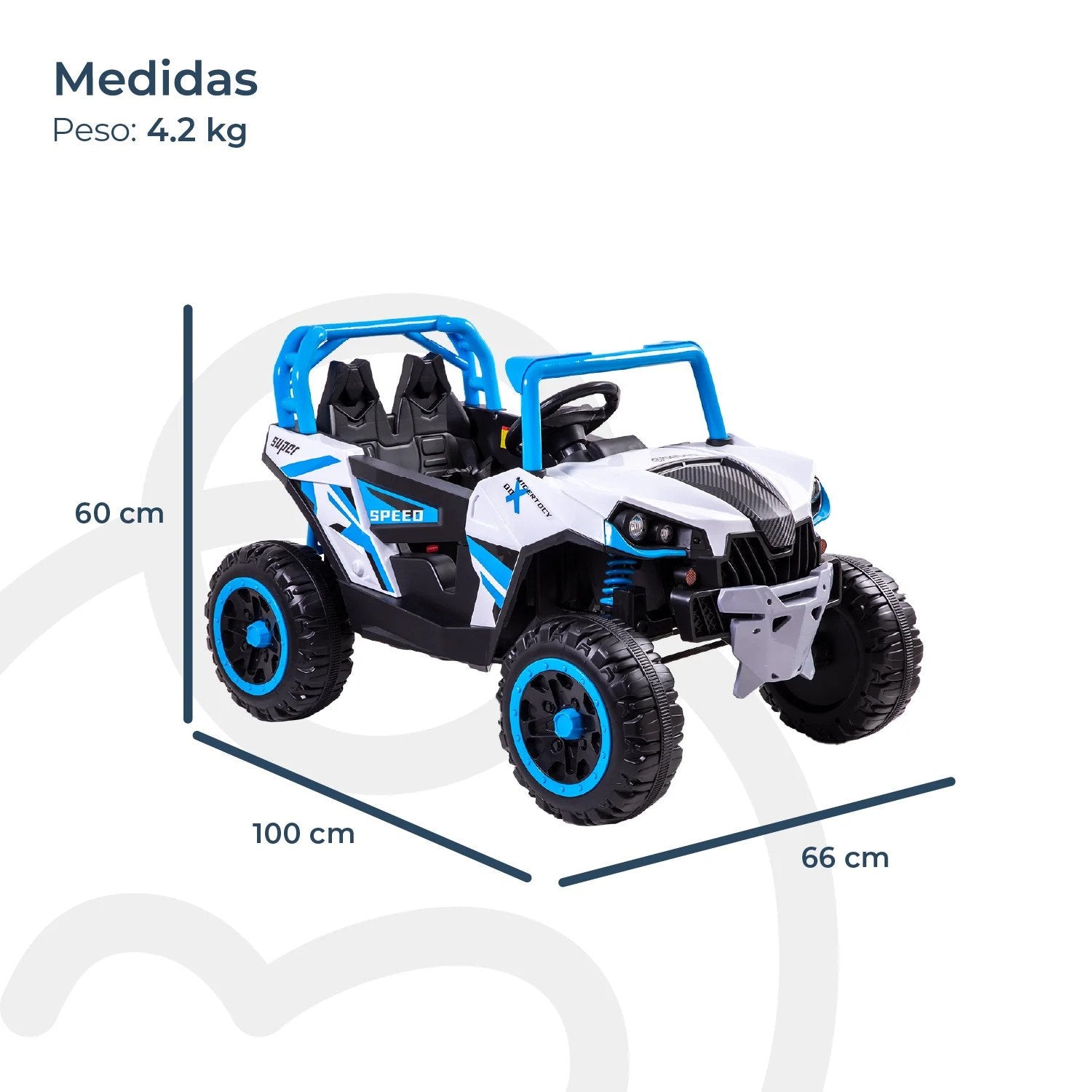 Camioneta Eléctrica Todo Terreno Con Control Remoto Explorer Azul Bebesit
