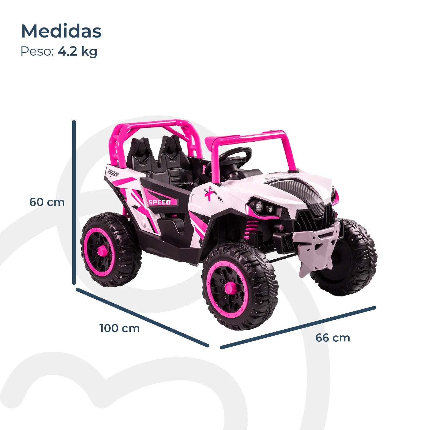 Camioneta Eléctrica Todo Terreno Con Control Remoto Explorer Rosa Bebesit