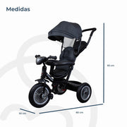 Triciclo Paseo Infantil 360 1326 Lx Negro Bebesit