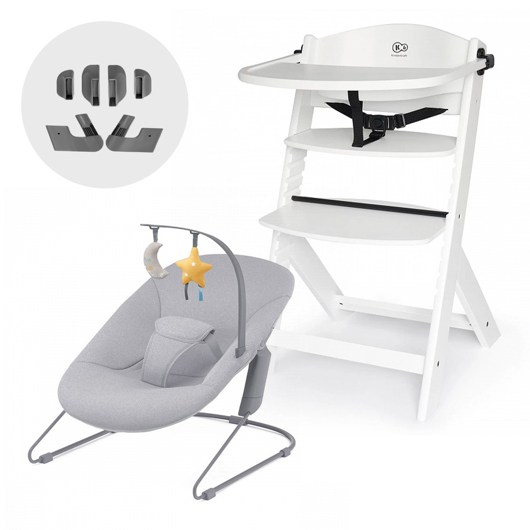 Silla de comer evolutiva 4 en 1 Enock Full White + Calmee