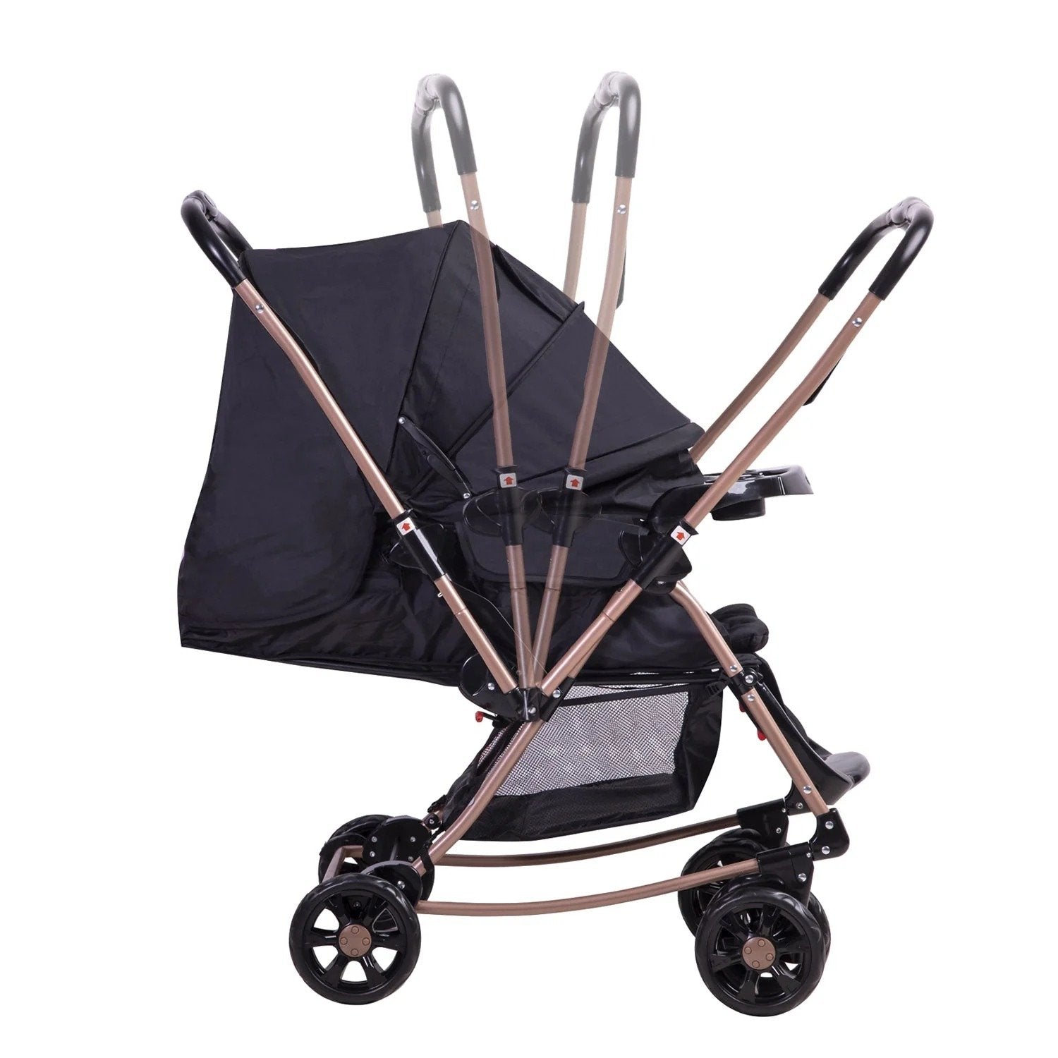 Coche Cuna Balancin Sx Negro Dorado Bebesit