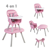 Silla De Comer Babydesk 4 En 1 Rosado