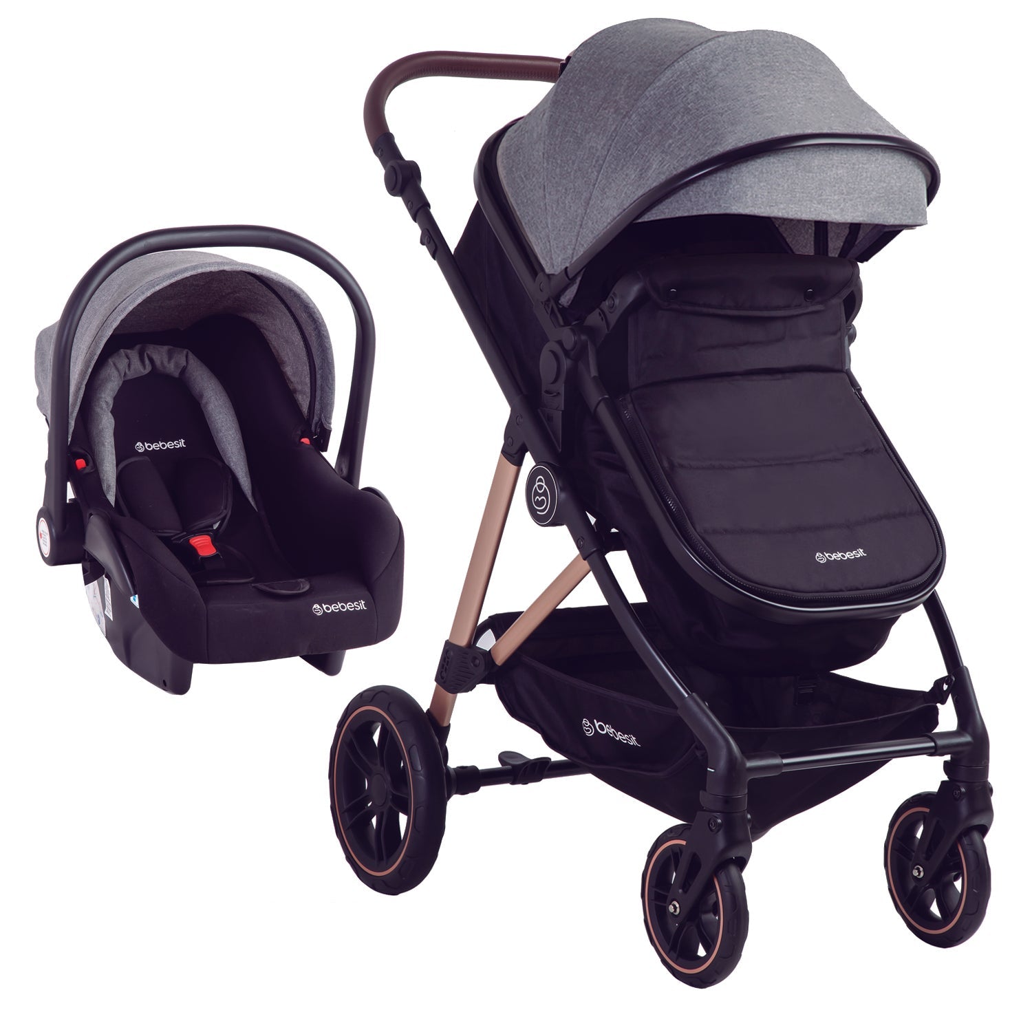 Coche Cuna Travel System Neo Gris
