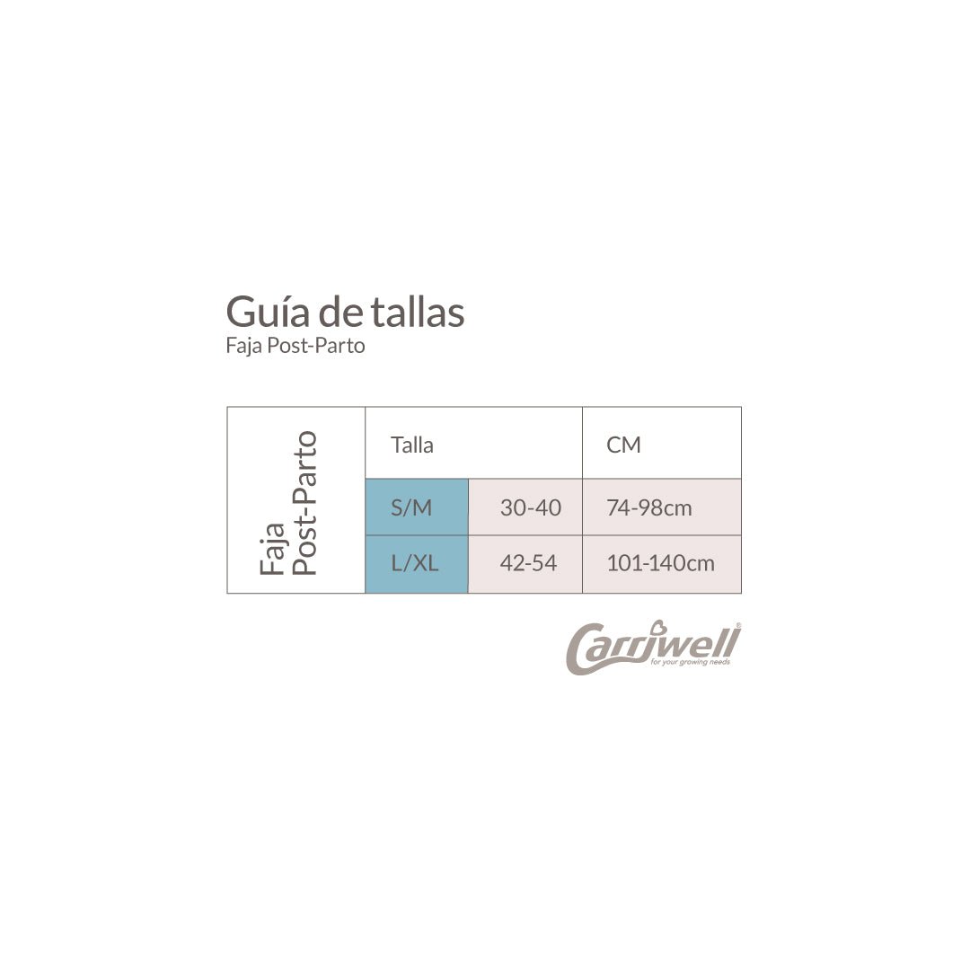 Faja Posparto Ajustable Algodón Orgánico Natural - L / XL / S / M