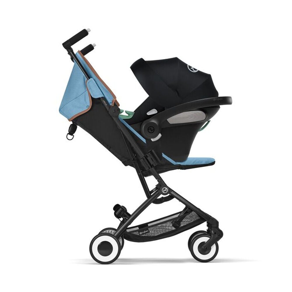Coche Travel System Libelle Black Beach Blue + Aton B2 + Base