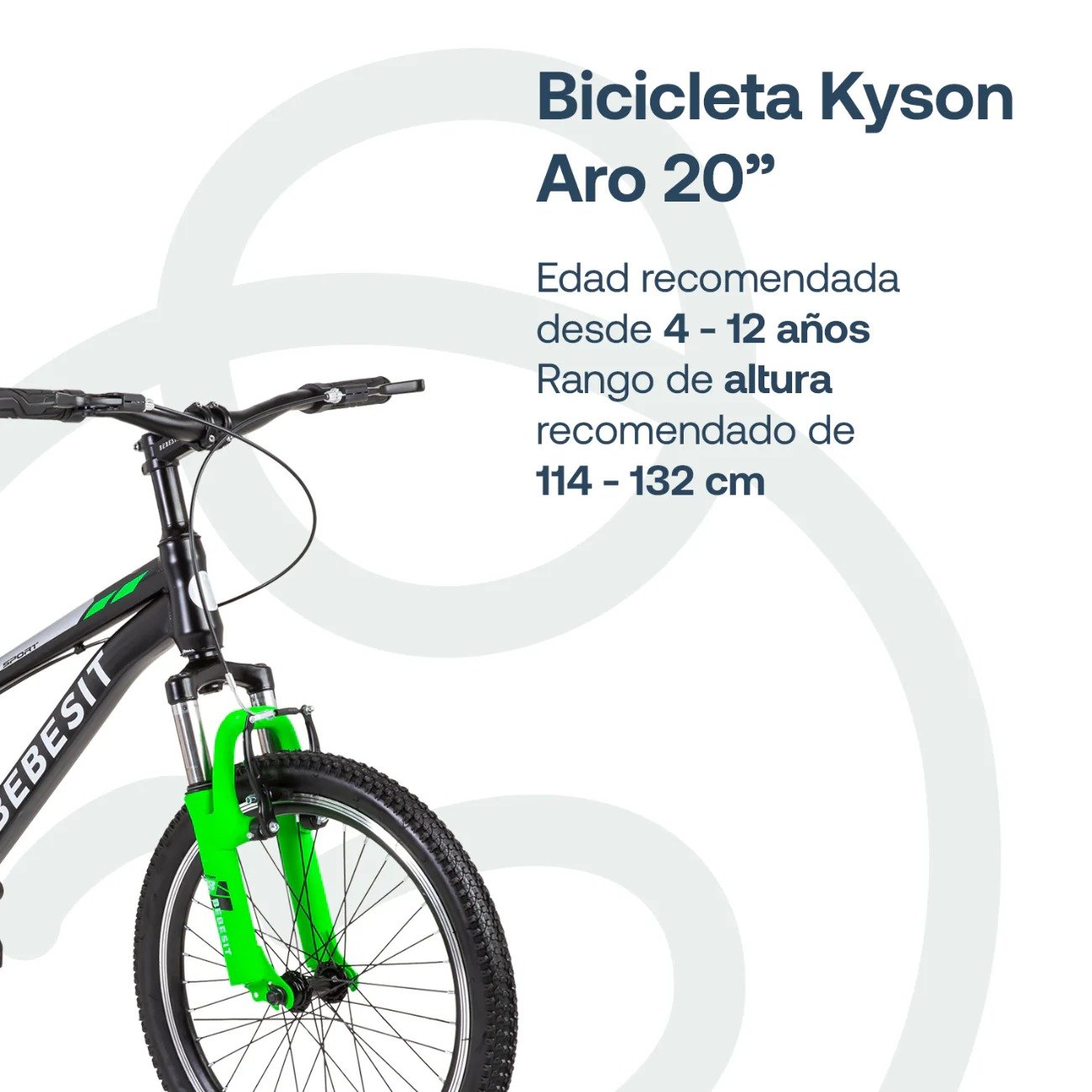 Bicicleta Infantil Kyson Aro 20 Verde Bebesit
