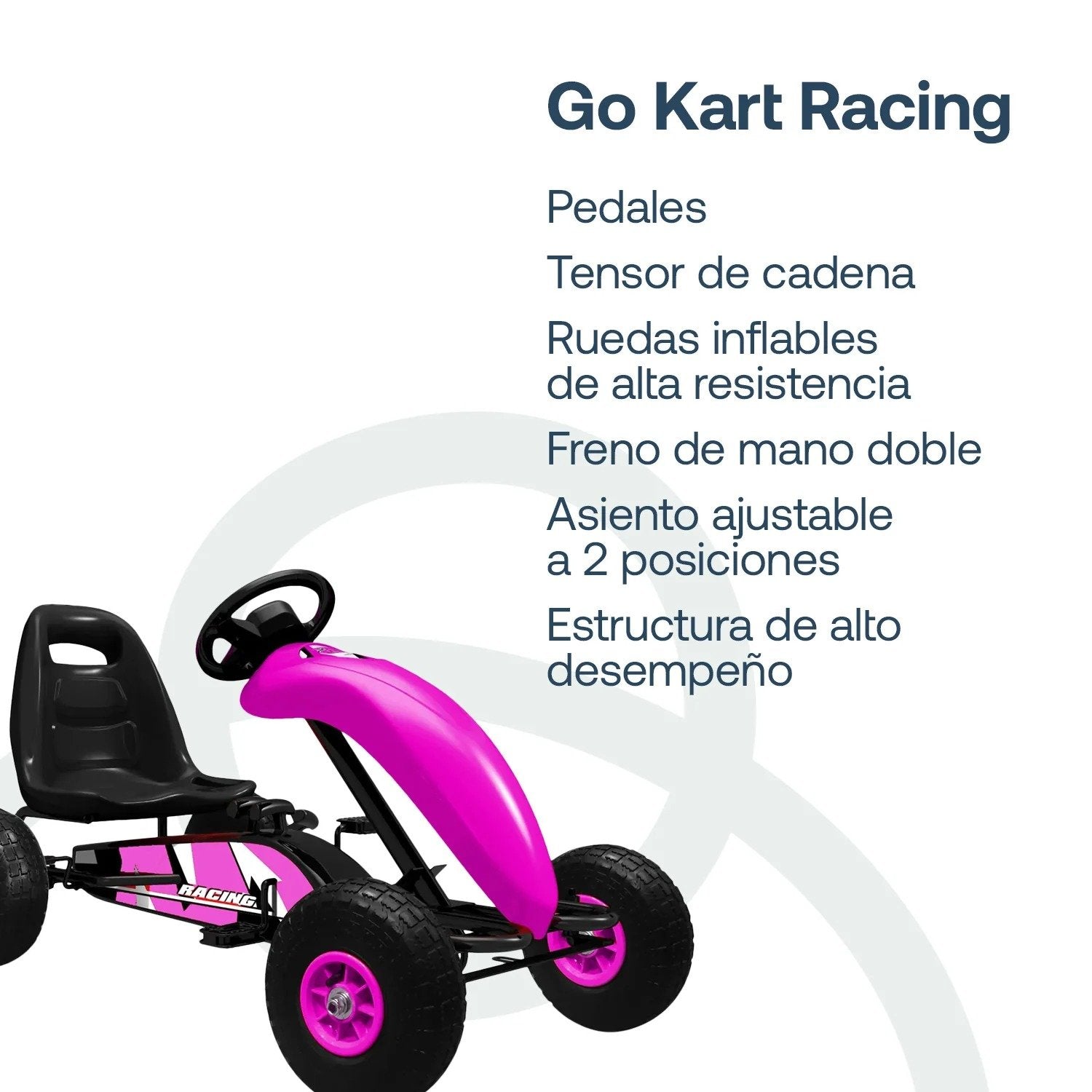Go Kart A Pedales Rosado Bebesit