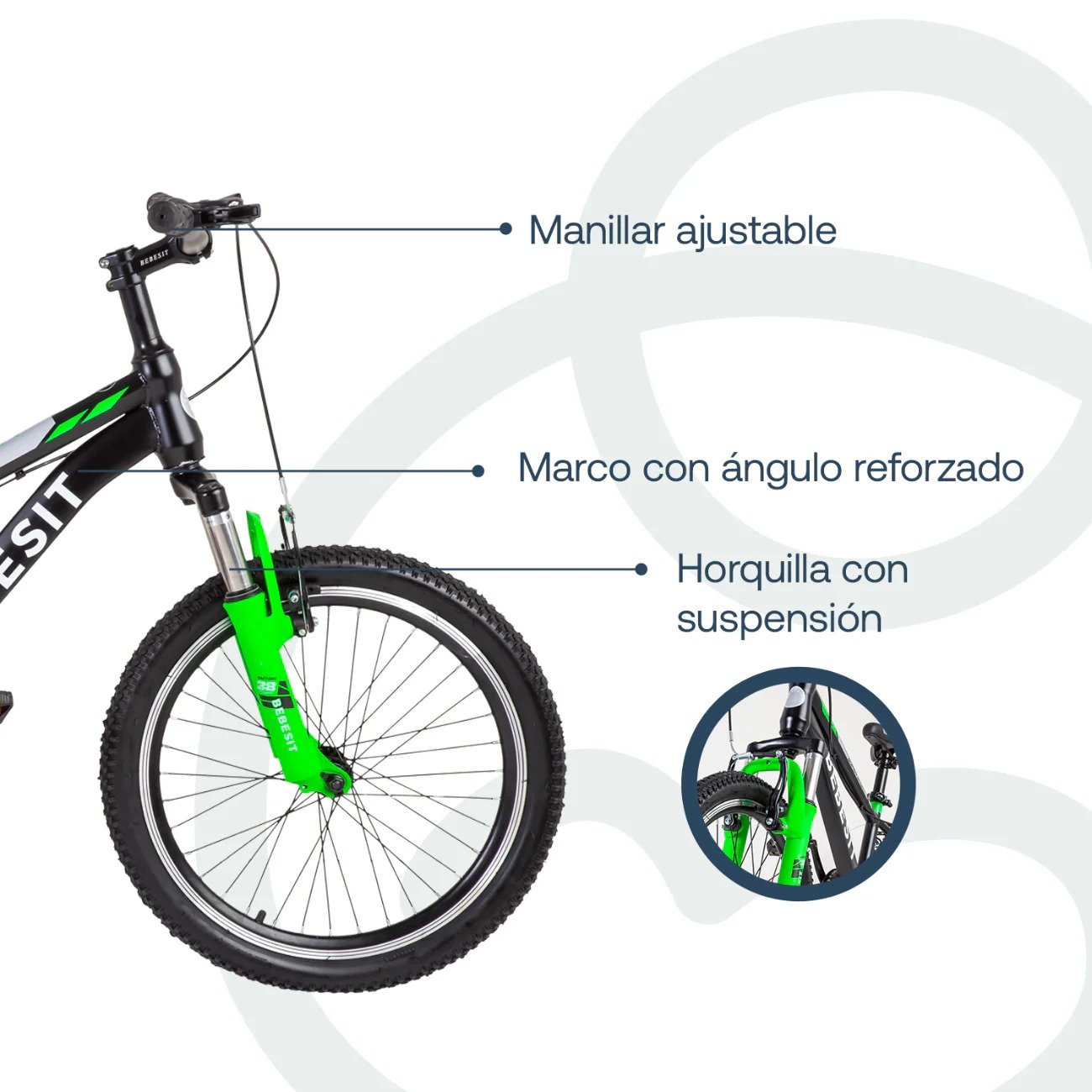 Bicicleta Infantil Kyson Aro 20 Verde Bebesit
