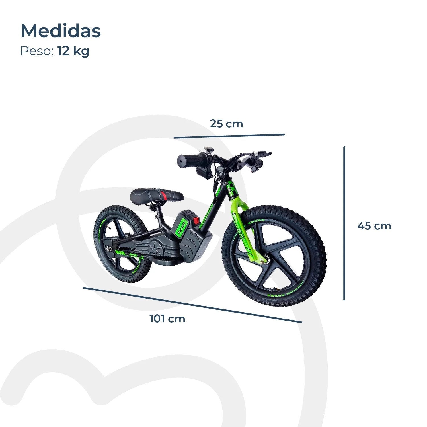 Bicicleta Eléctrica Beride Aro 12 Verde Bebesit