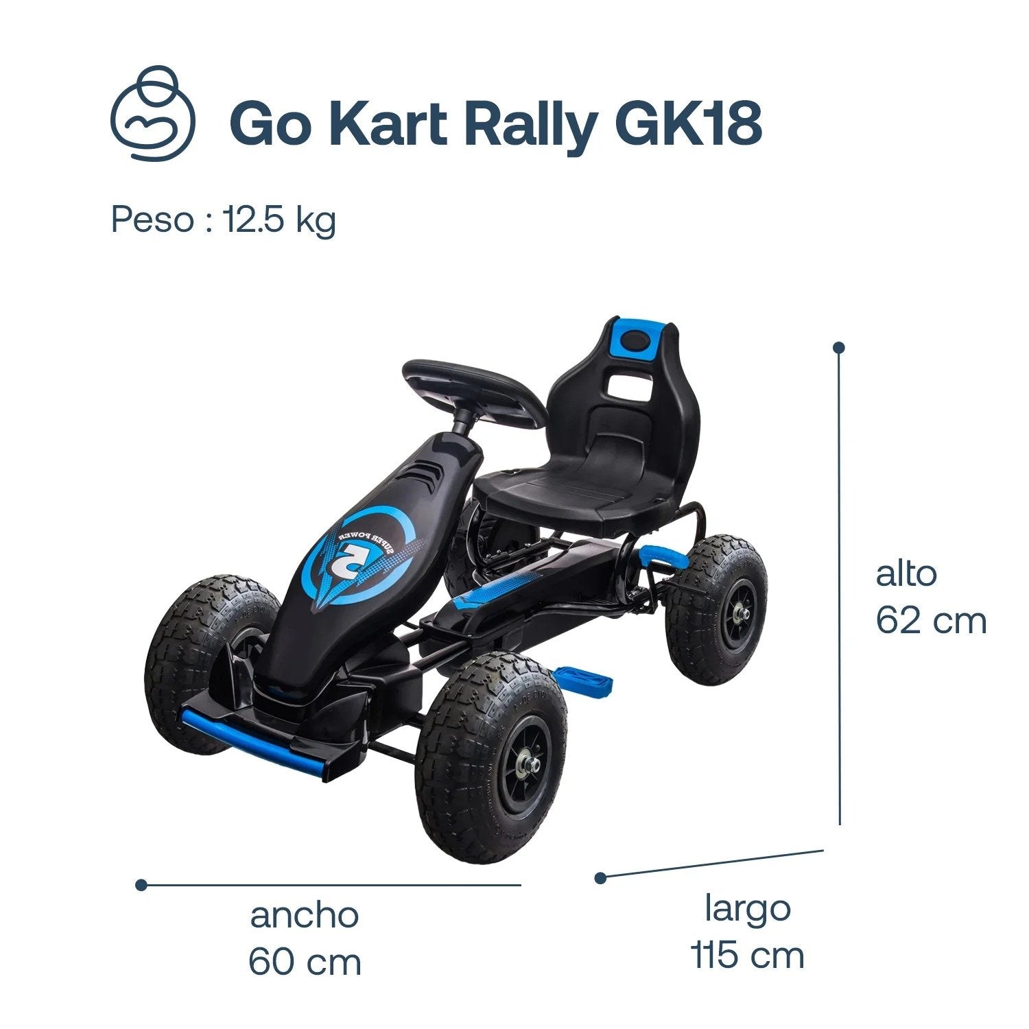 Go Kart Rally Gk18 Azul Bebesit