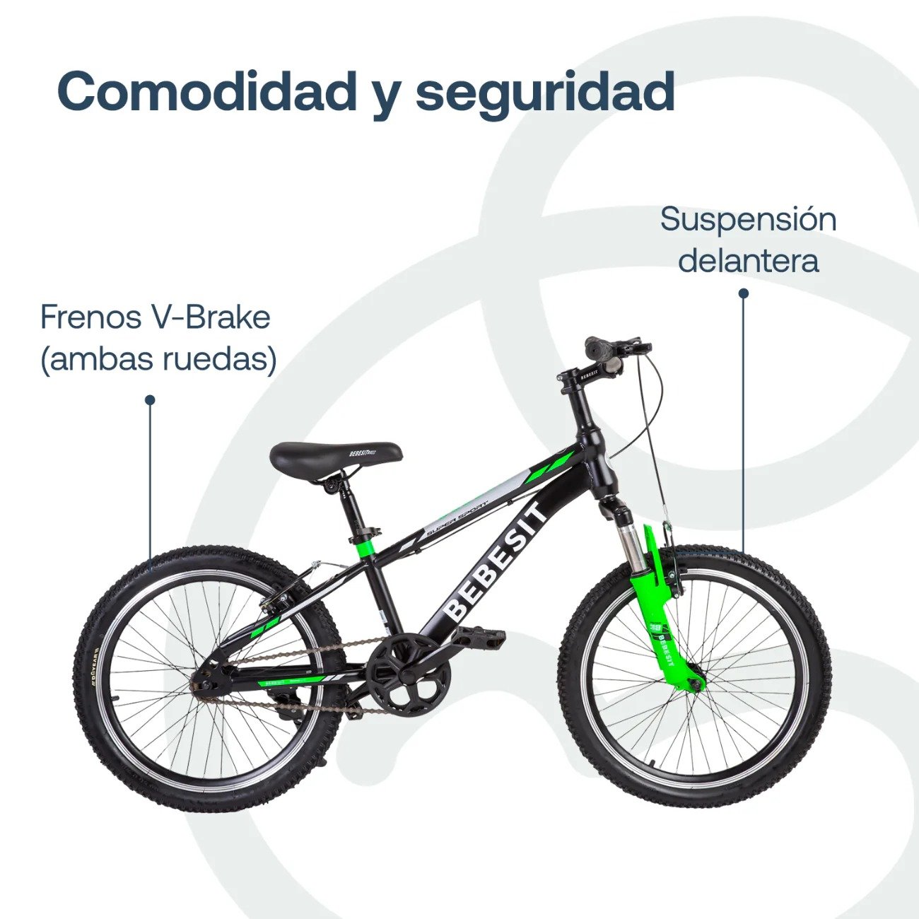 Bicicleta Infantil Kyson Aro 20 Verde Bebesit
