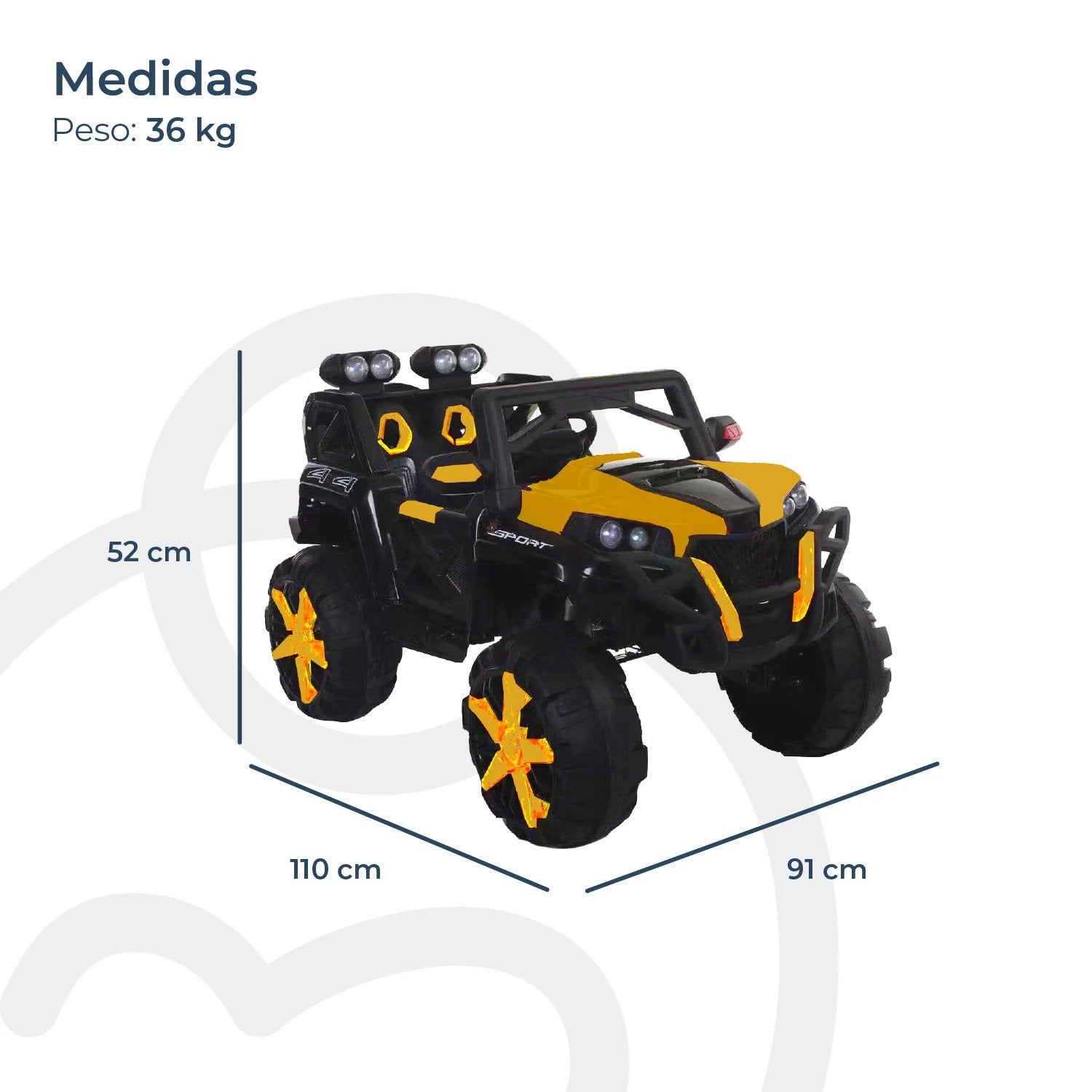 Auto A Batería Jeep All Track Naranjo Bebesit