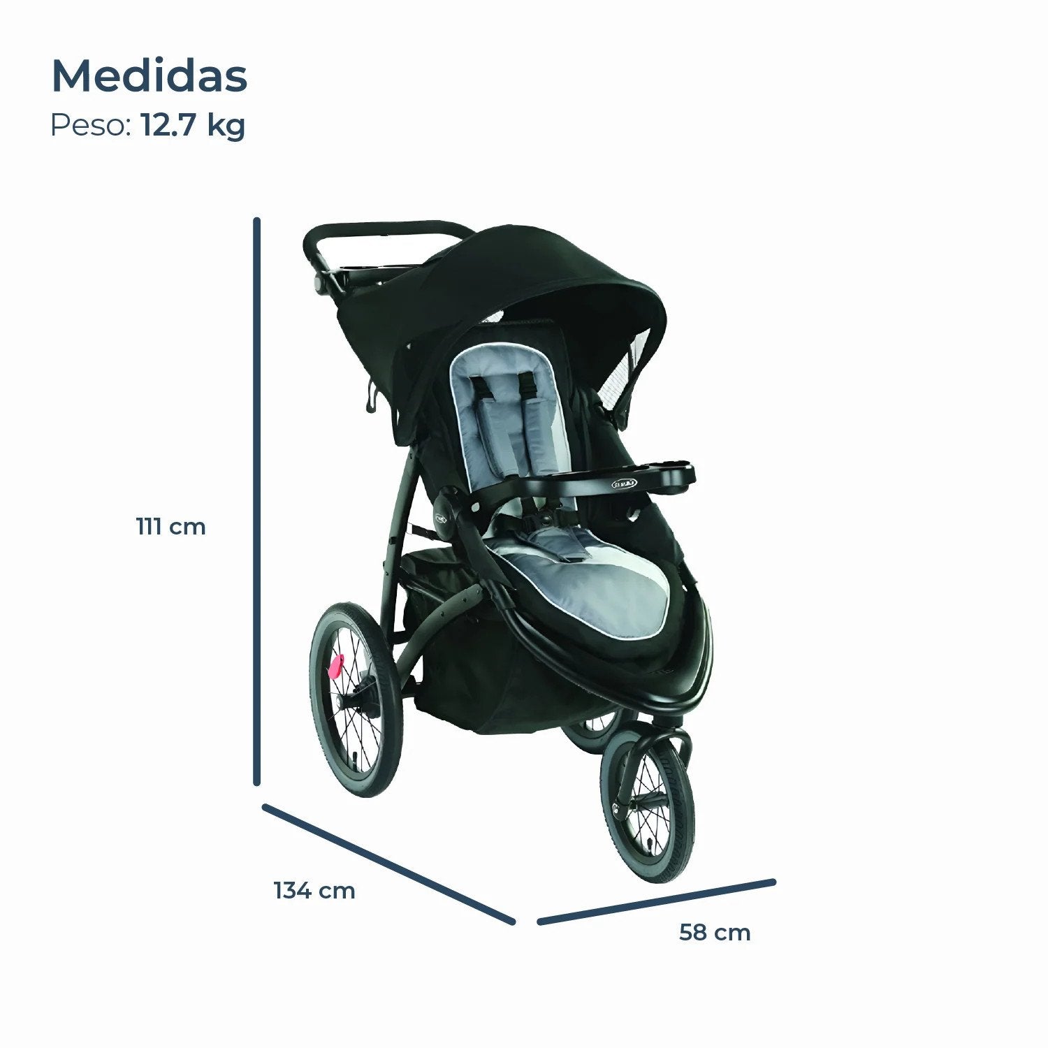 Coche Paseo Fastaction Jogger Lx Stroller Redmond Graco