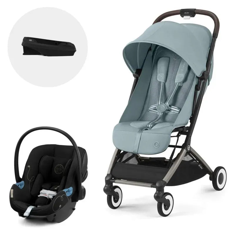 Coche Travel System Orfeo Stormy Blue + Aton G + Base G