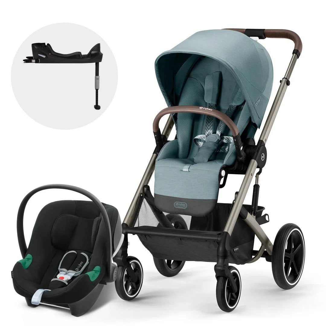 Coche Travel System Balios S Lux 3.0 Sky Blue + Aton B2 + Base
