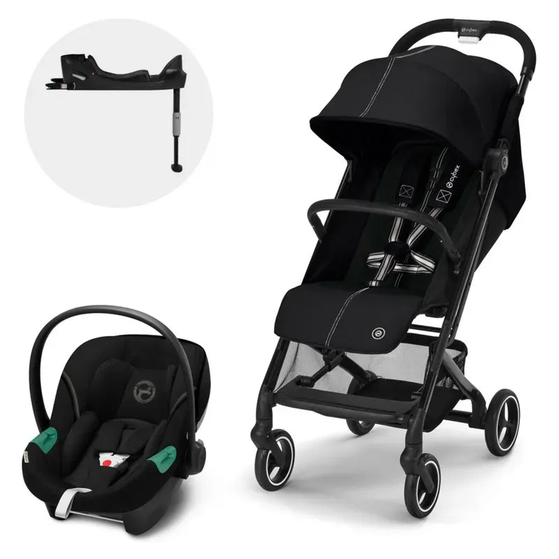 Coche Travel System Beezy Magic Black + Aton S2 + Base
