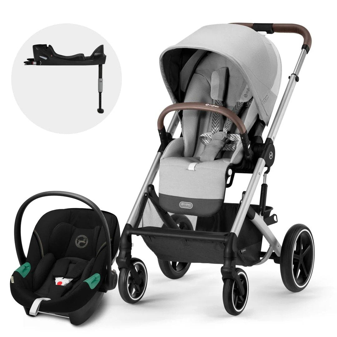 Coche Travel System Balios S Lux 3.0 Silver Lava Grey + Aton S2 + Base