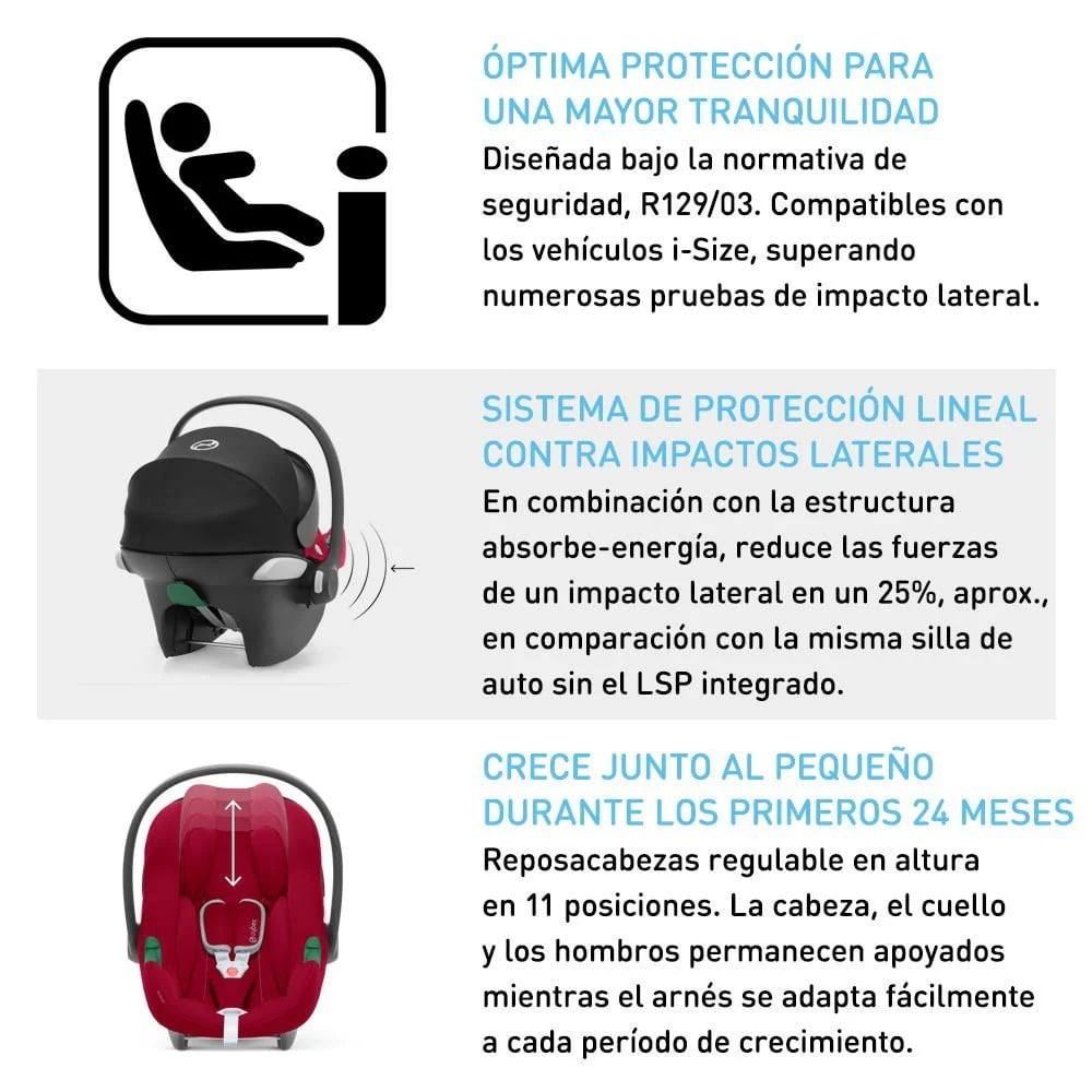 Coche Travel System Balios S Lux 3.0 Sky Blue + Aton B2 + Base