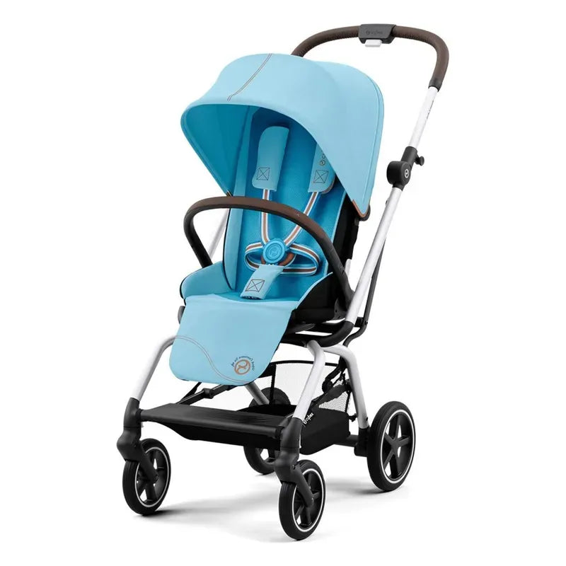Travel System Eezy S Twist Plus Silver Beach Blue + Aton G + Base G