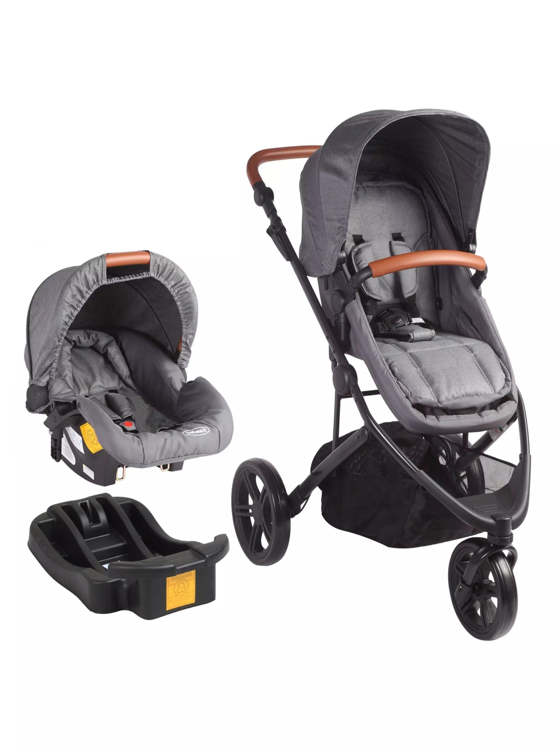 Coche Cuna Travel System Trek Gris Bebesit