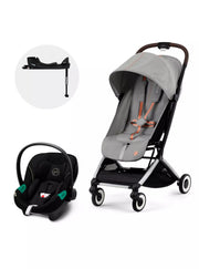 Coche Travel System Orfeo Silver Fog Grey + Aton S2 + Base