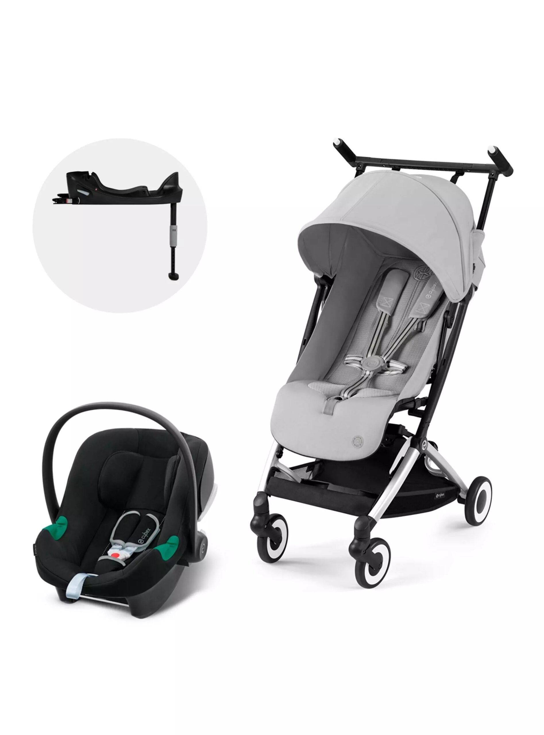 Coche Travel System Libelle Fog Grey + Aton S2 + Base
