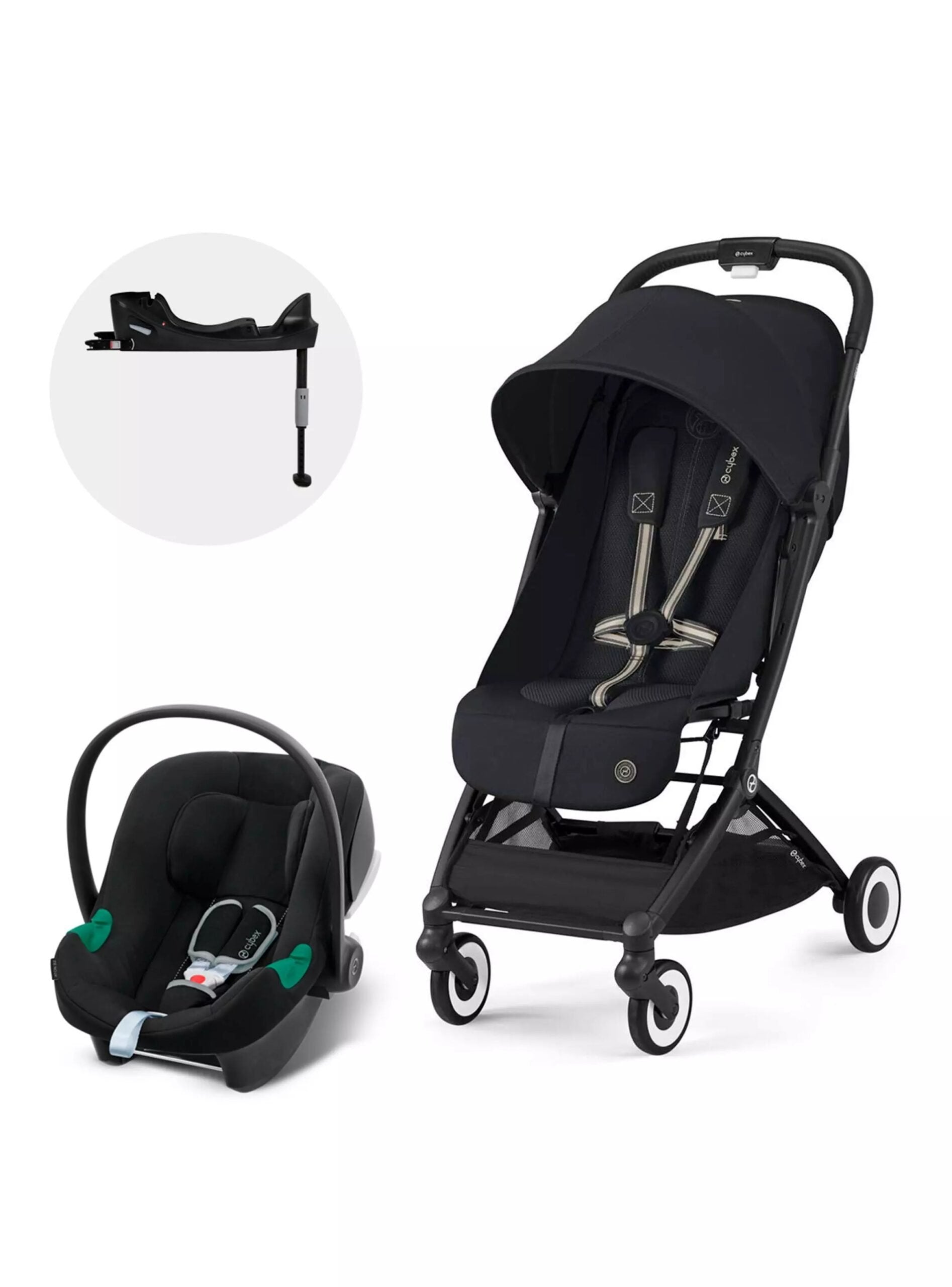 Coche Travel System Orfeo Magic Black + Aton B2 + Base
