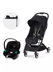 Coche Travel System Orfeo Magic Black + Aton S2 + Base
