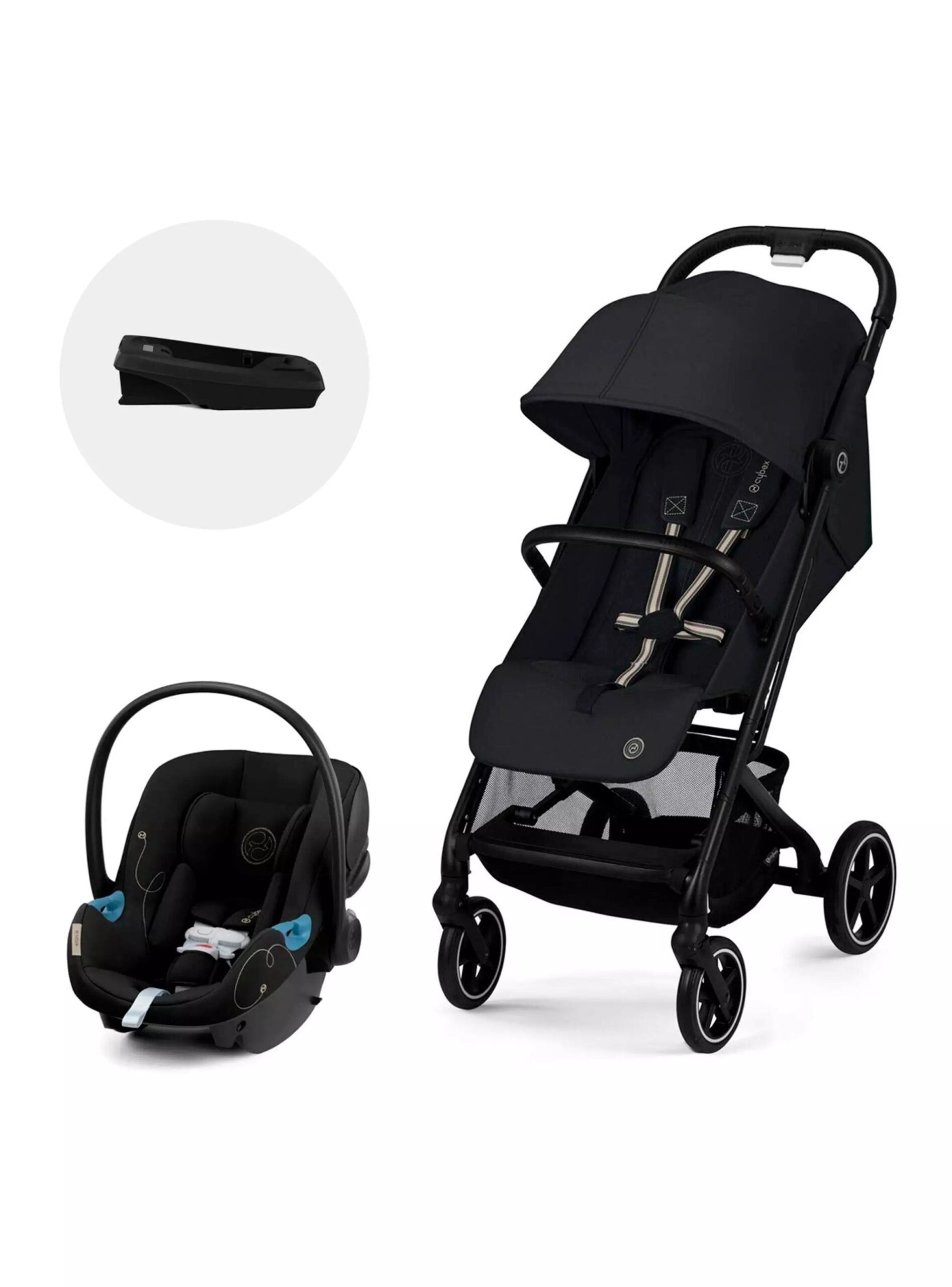Coche Travel System Beezy Magic Black + Aton G + Base G