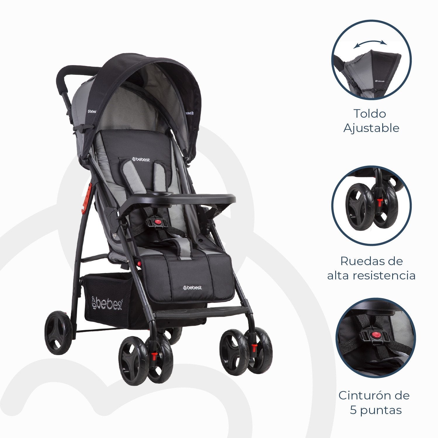 Coche Travel System Summer Gris