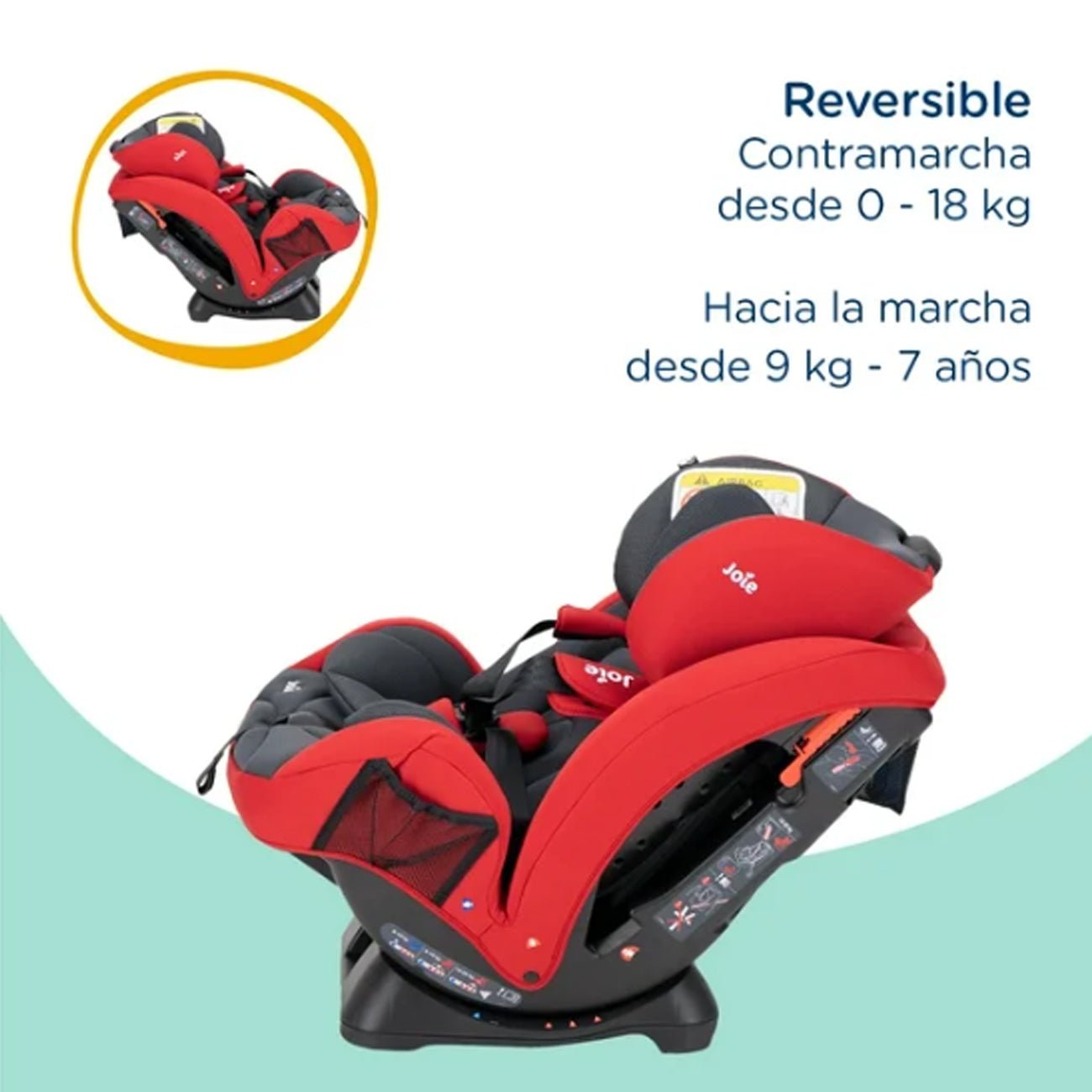 Silla De Auto Convertible Stages Red & Gray Joie