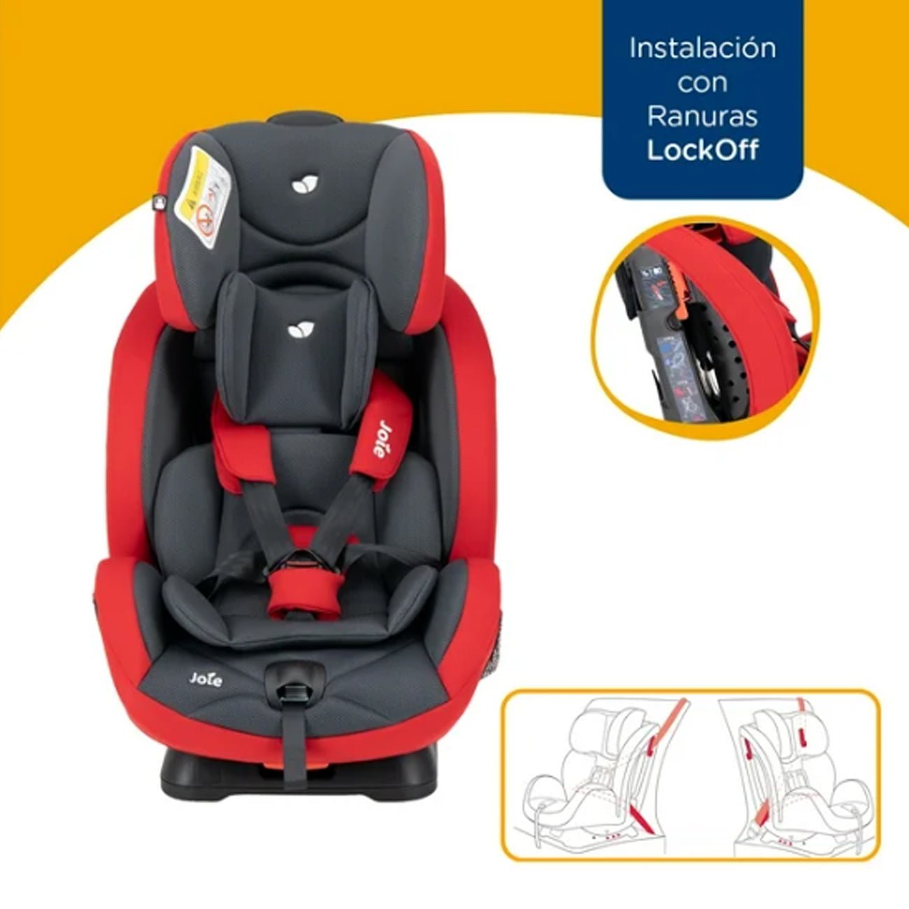 Silla De Auto Convertible Stages Red & Gray Joie