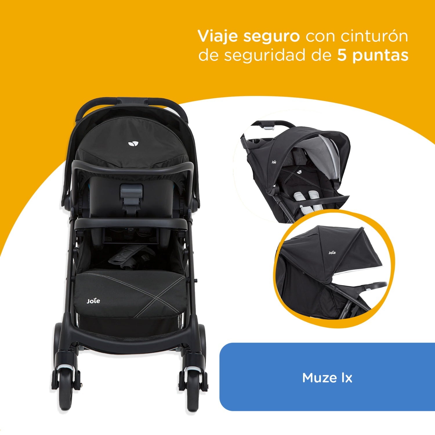 Coche Travel System Muzle Lx Universal Black
