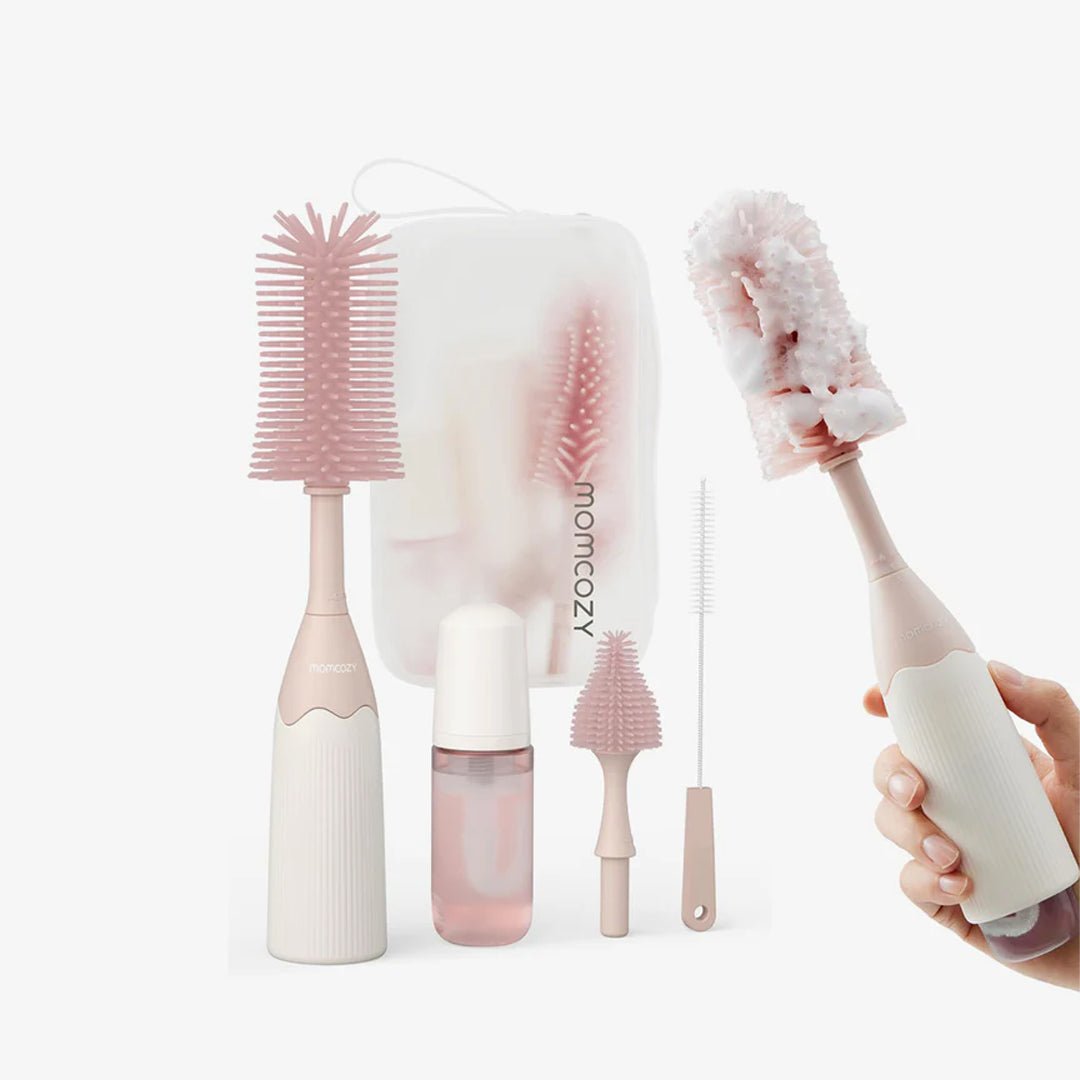 Kit de Cepillos para Mamaderas Rosado