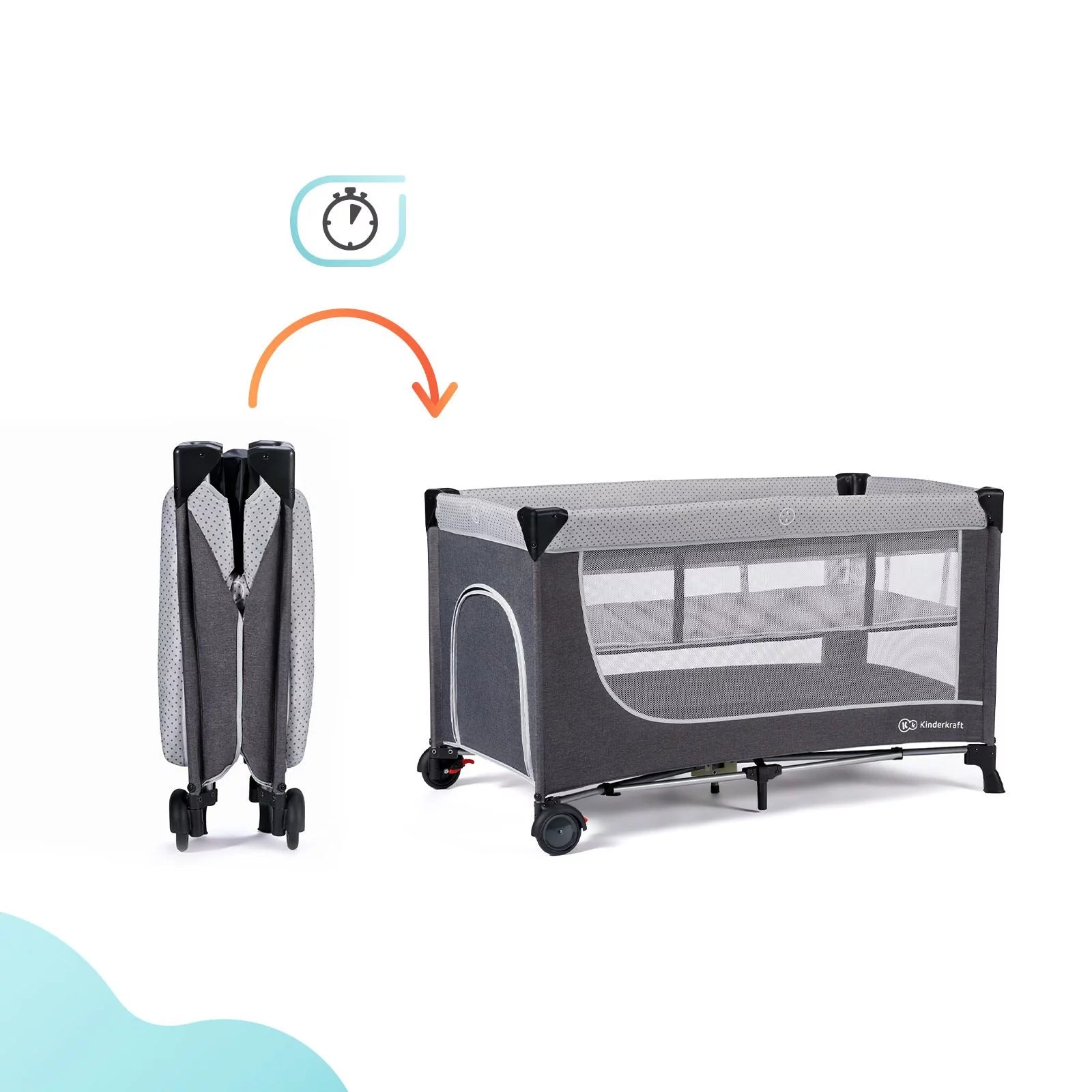 Cuna de Viaje Pack&Play Leody Gris