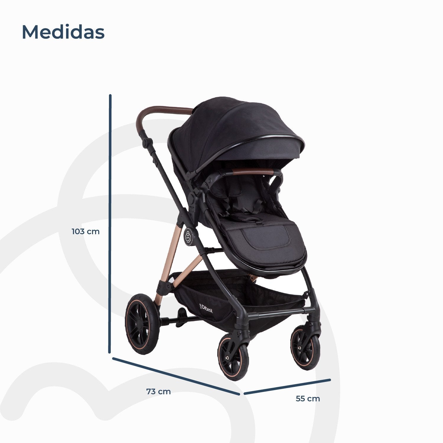 Coche Cuna Travel System Neo Negro