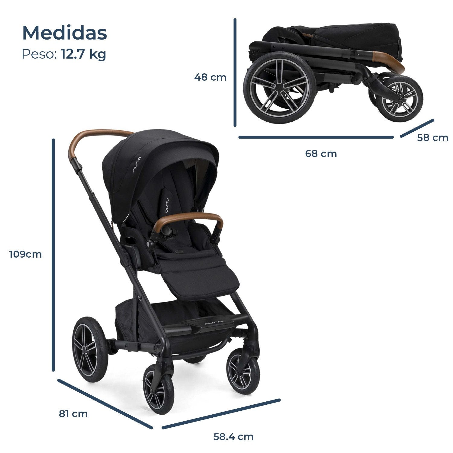 Coche Paseo Mixx Next Caviar Nuna