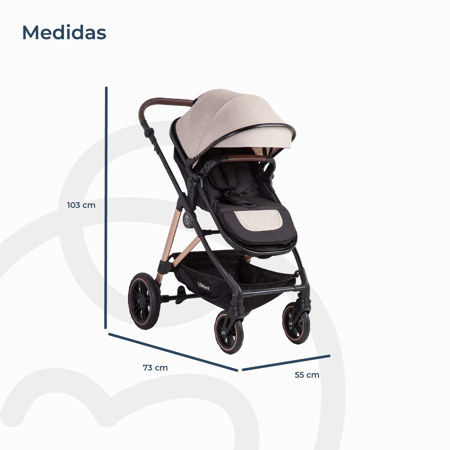Coche Cuna Travel System Neo Beige