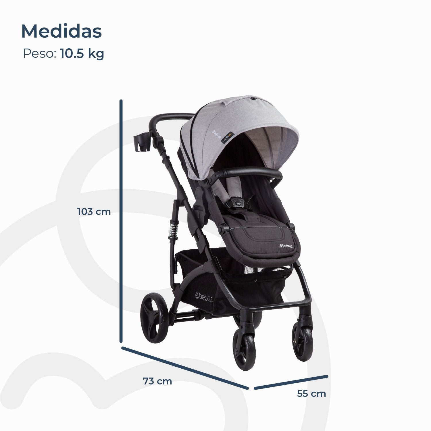 Coche Cuna Travel System Explorer Lx Gris