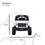 Auto A Batería Jeep Cherokee Blanco Bebesit