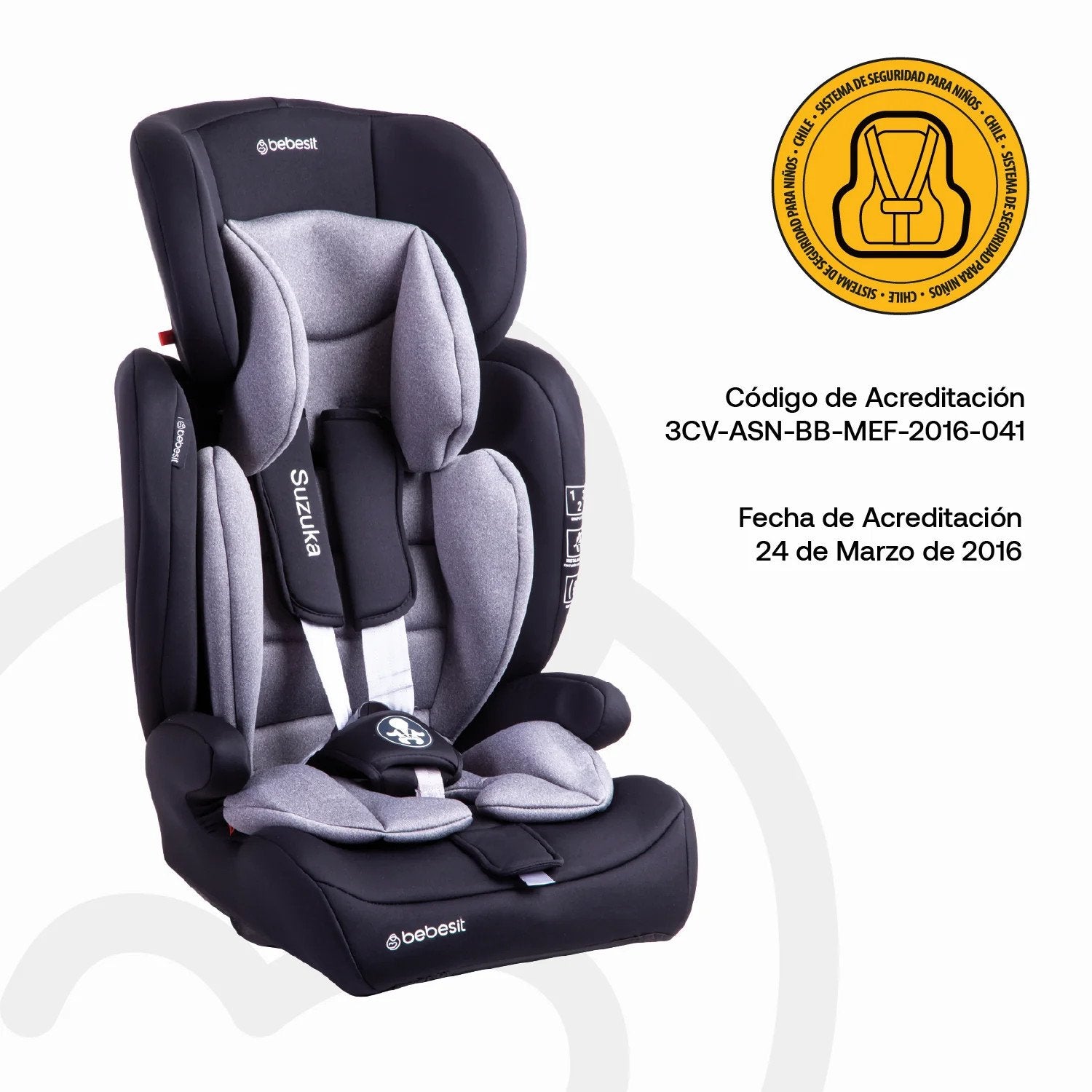 Silla De Auto Butaca Suzuka Gris