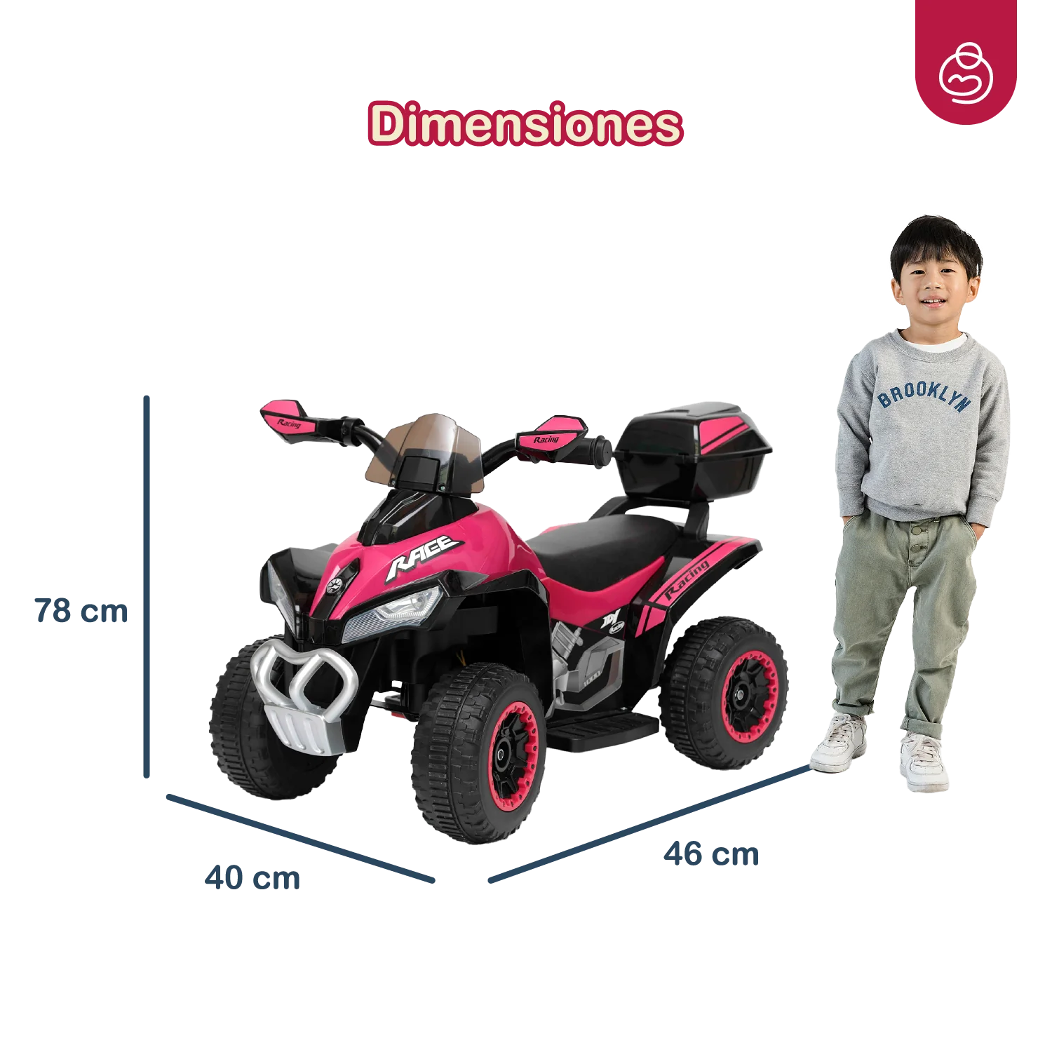 Cuadrimoto Quad Lx Rosa