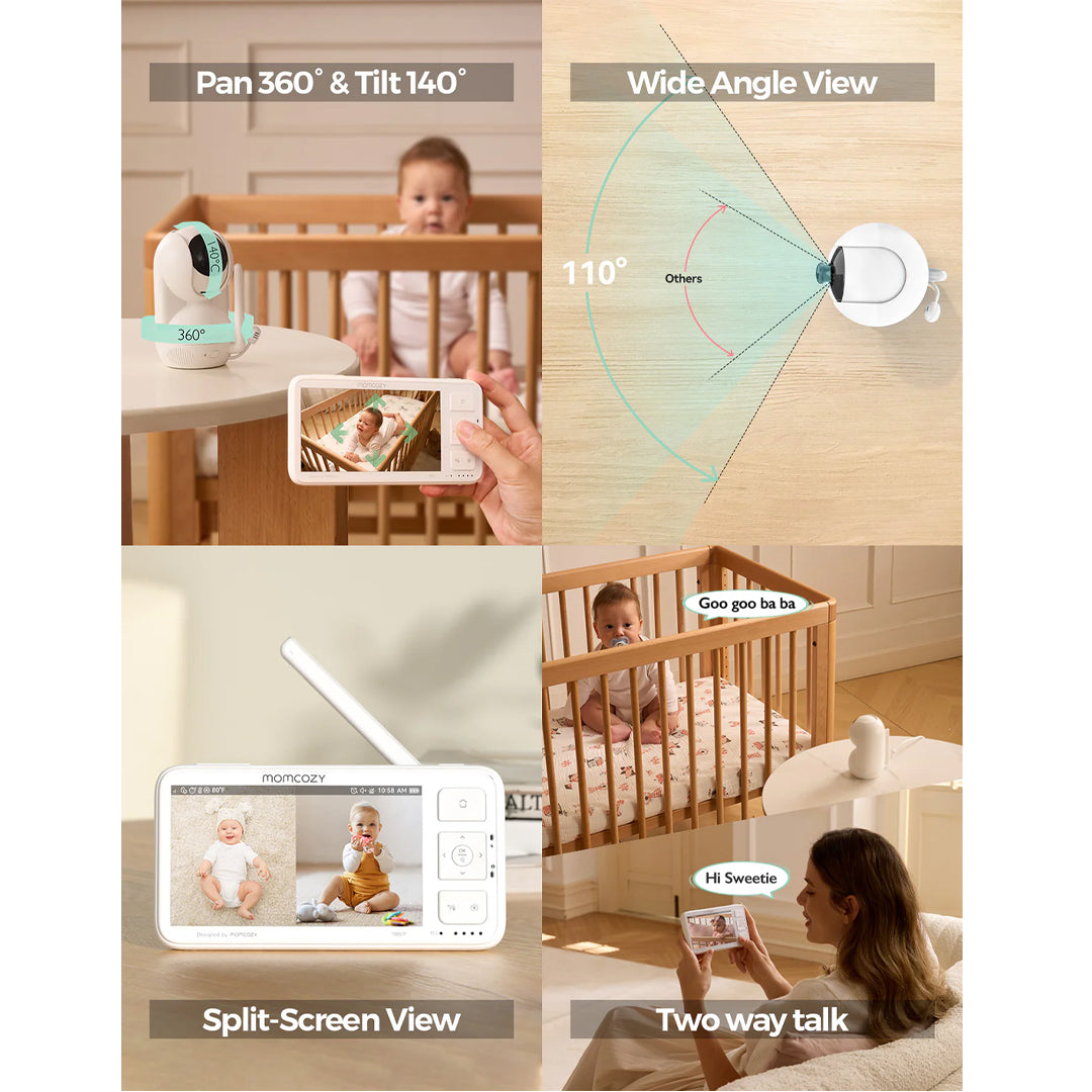 Monitor de bebé 5.5 pulgadas Full HD