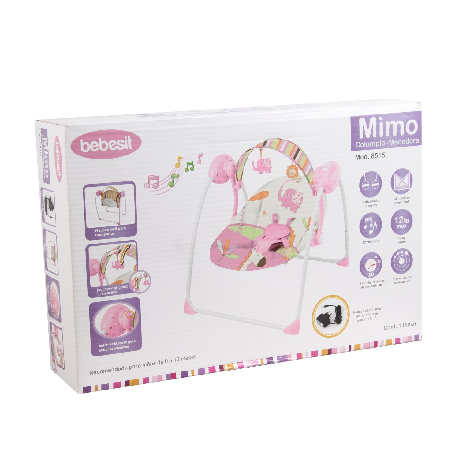 Silla Nido Balancín Columpio Mimo Rosa