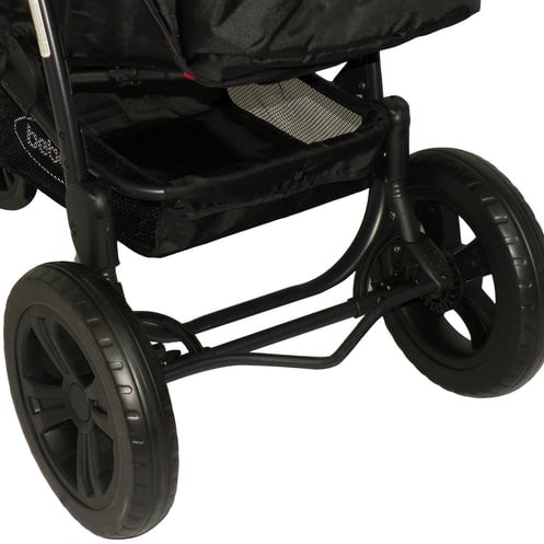 Coche Travel System Fox Negro Con Rojo