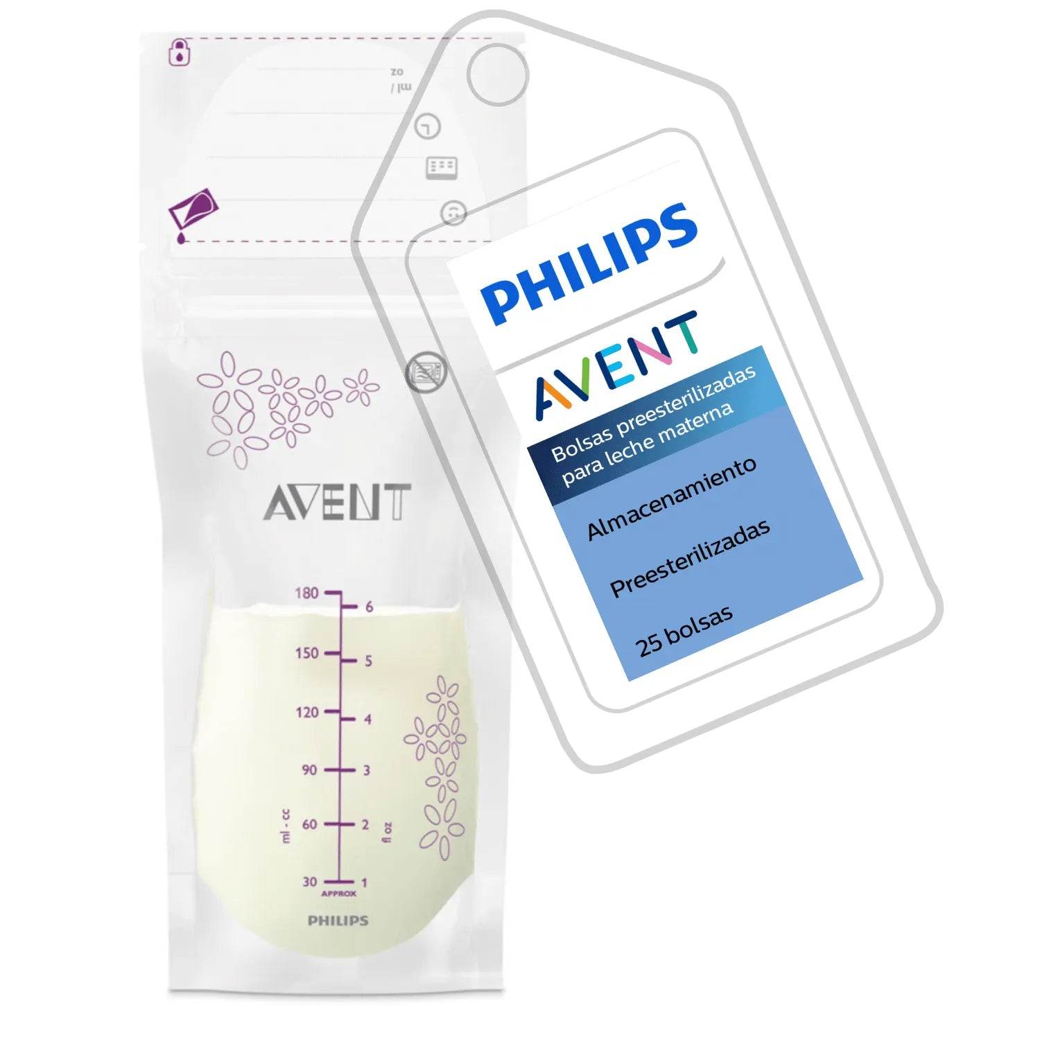 Bolsas para leche materna, 25 unidades