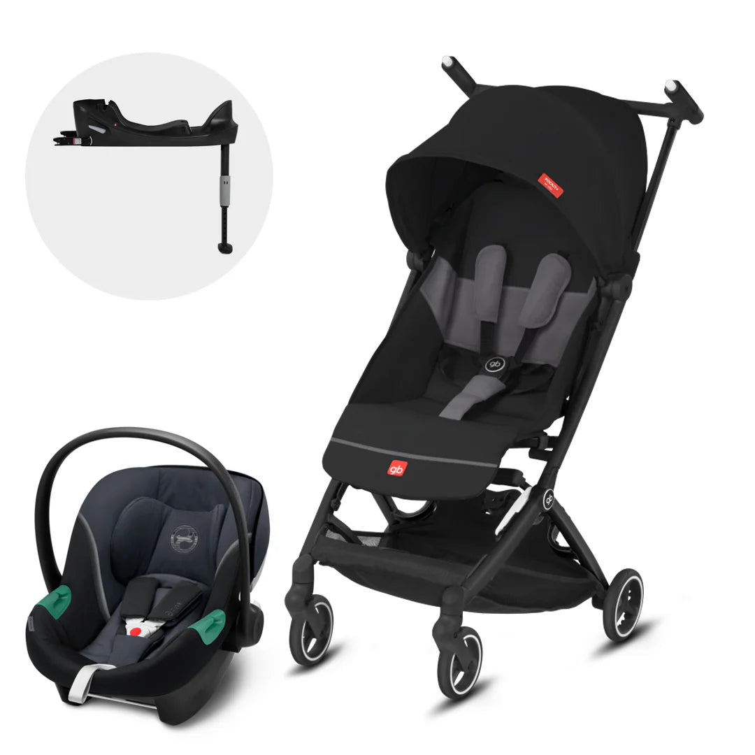 Coche Travel System Pockit Plus All City + Aton S2 + Base Velvet Black