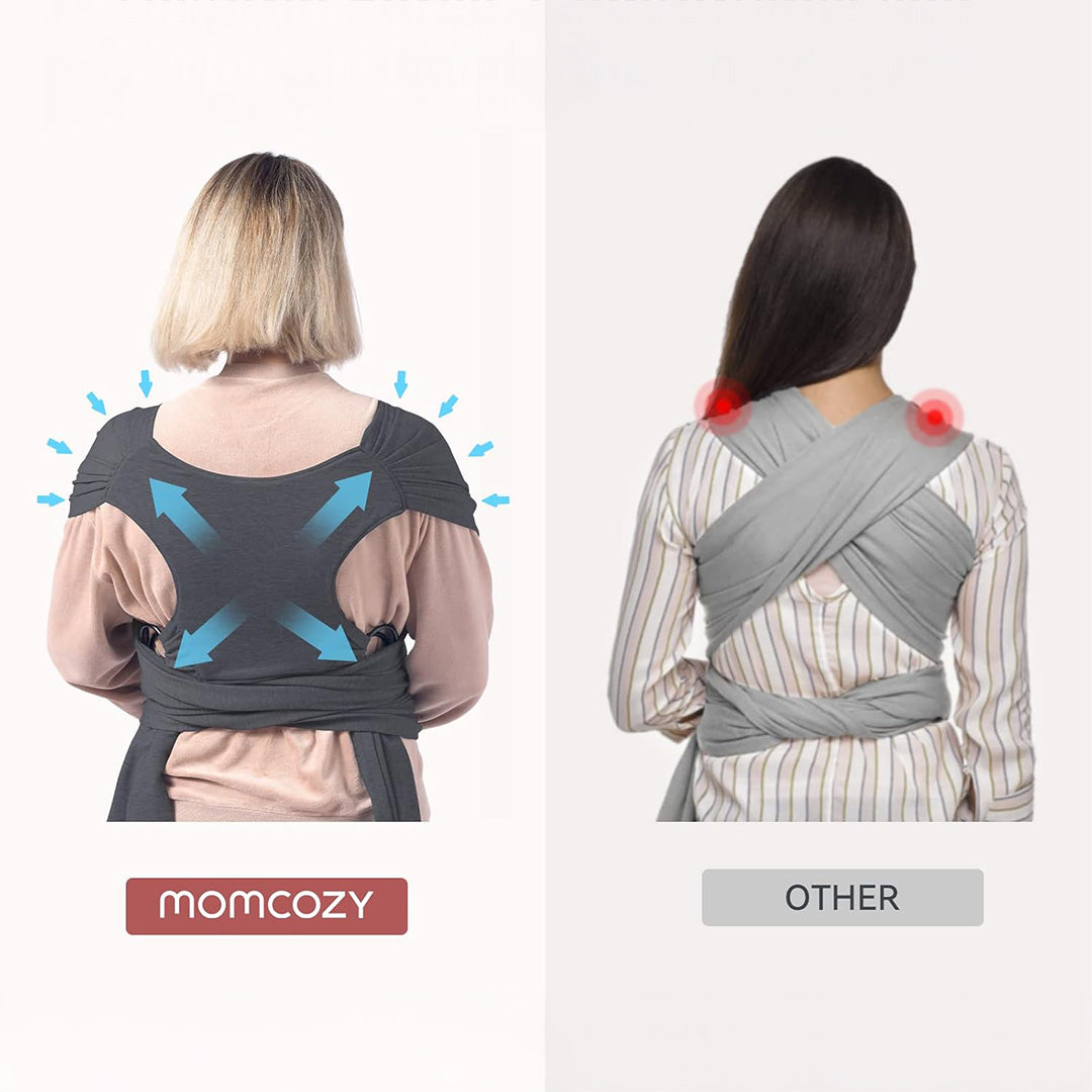 Portabebé Fular Gris Oscuro