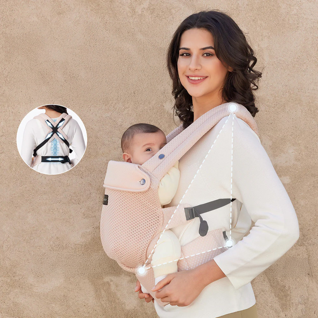 Portabebé Malla Rosa
