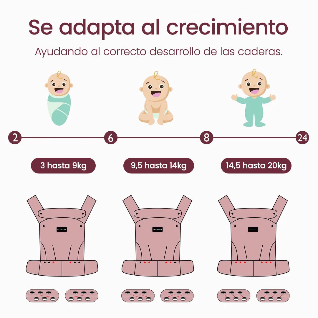 Portabebé 3 en 1  Malla Gris